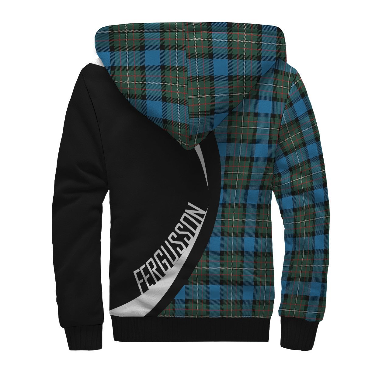 Fergusson Ancient Tartan Crest Sherpa Hoodie - Circle Style