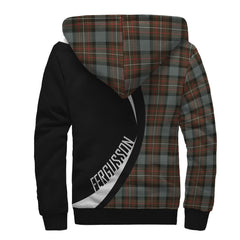 Fergusson Weathered Tartan Crest Sherpa Hoodie - Circle Style