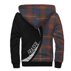 Fraser Hunting Modern Tartan Crest Sherpa Hoodie - Circle Style