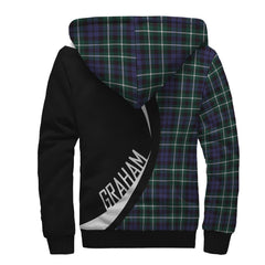 Graham of Montrose Modern Tartan Crest Sherpa Hoodie - Circle Style