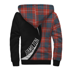 Hamilton Ancient Tartan Crest Sherpa Hoodie - Circle Style