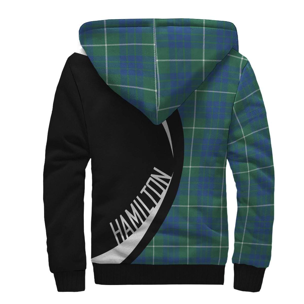 Hamilton Hunting Ancient Tartan Crest Sherpa Hoodie - Circle Style