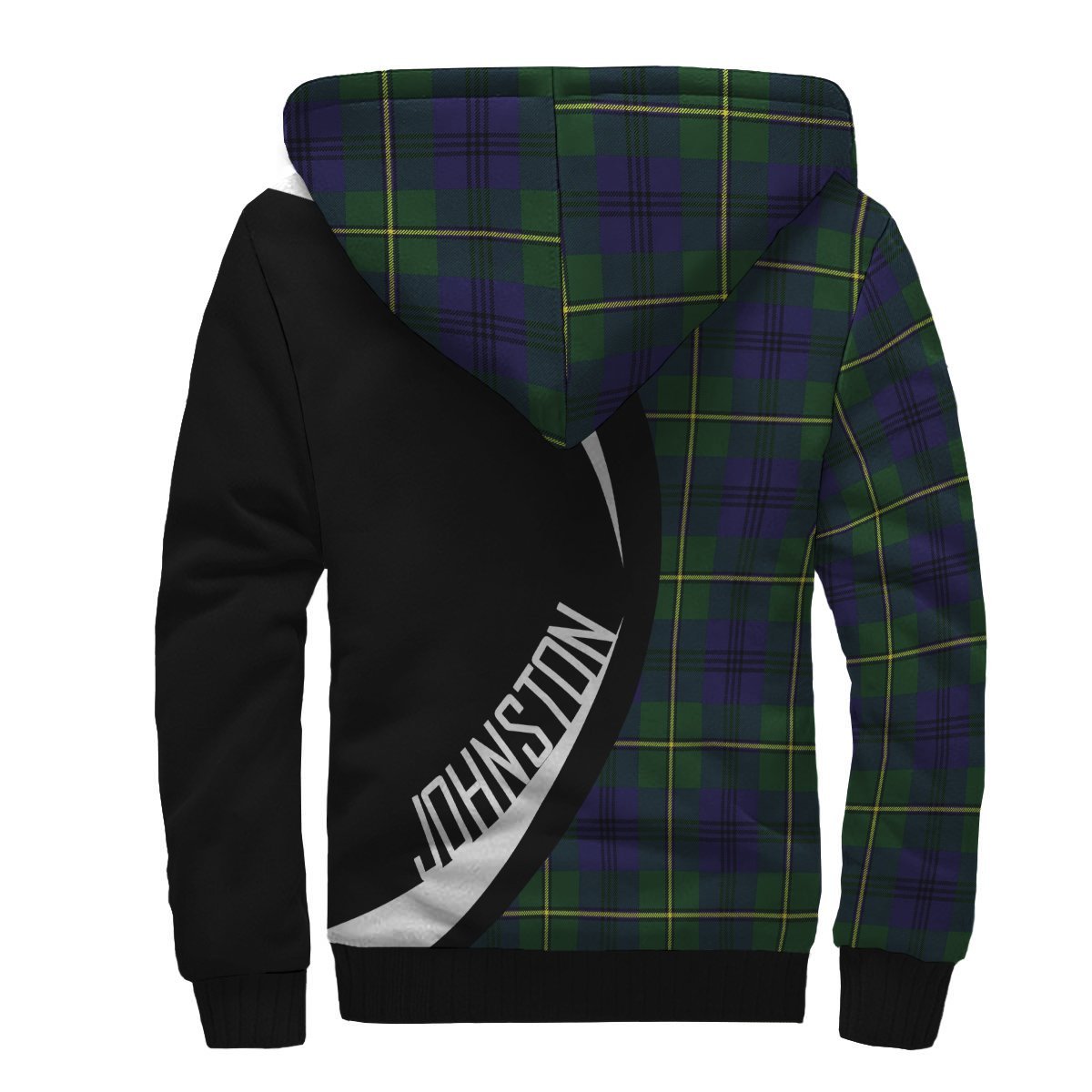 Johnston Modern Tartan Crest Sherpa Hoodie - Circle Style