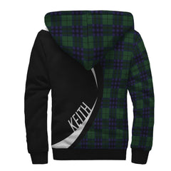 Keith Modern Tartan Crest Sherpa Hoodie - Circle Style