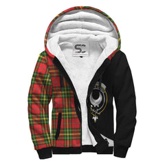 Leask Tartan Crest Sherpa Hoodie - Circle Style