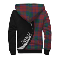 Lindsay Modern Tartan Crest Sherpa Hoodie - Circle Style