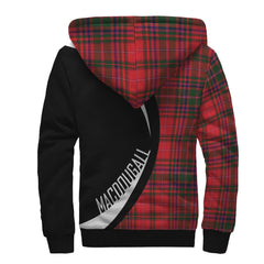 MacDougall Modern Tartan Crest Sherpa Hoodie - Circle Style