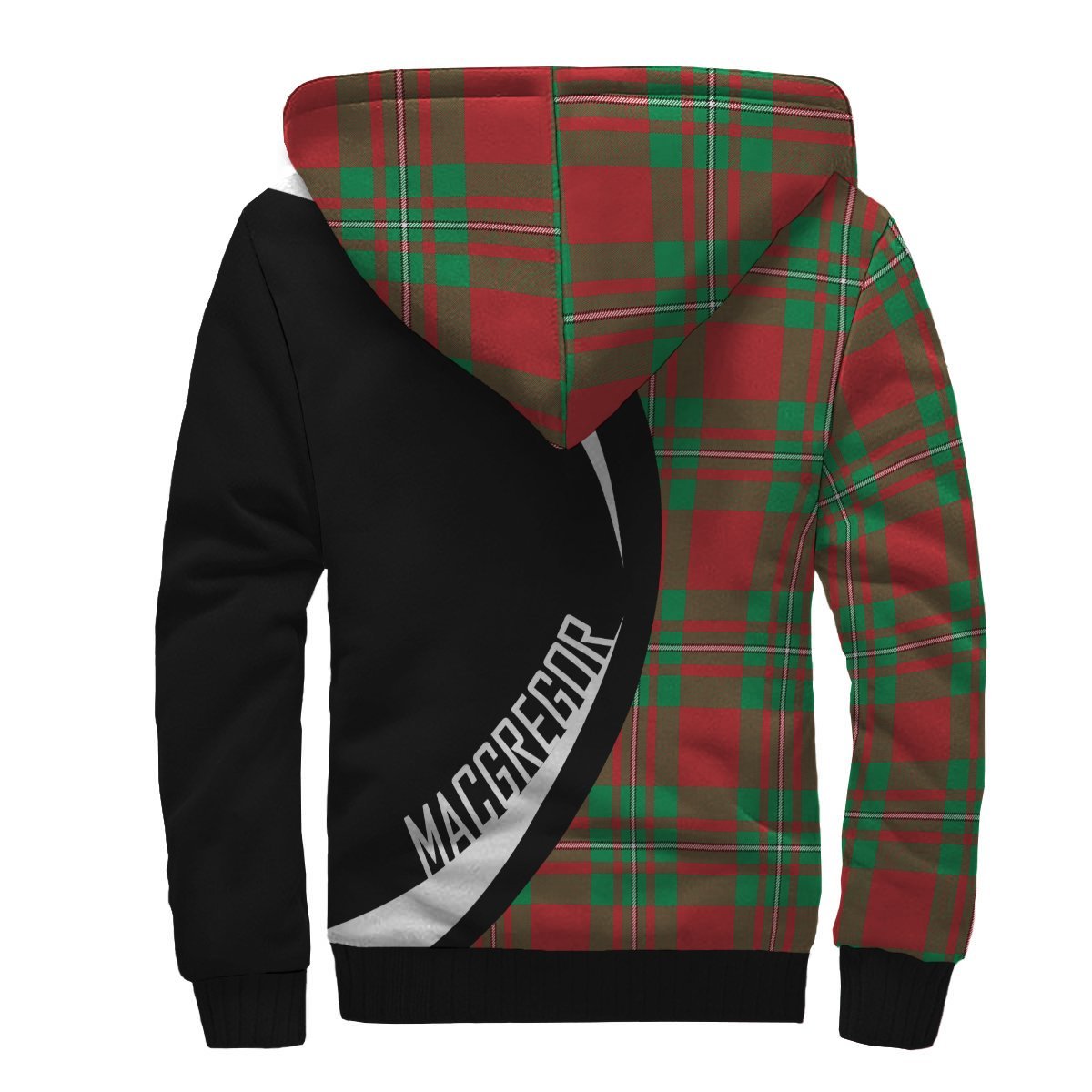 MacGregor Ancient Tartan Crest Sherpa Hoodie - Circle Style