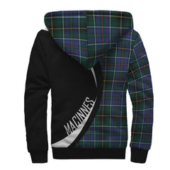 MacInnes Modern Tartan Crest Sherpa Hoodie - Circle Style