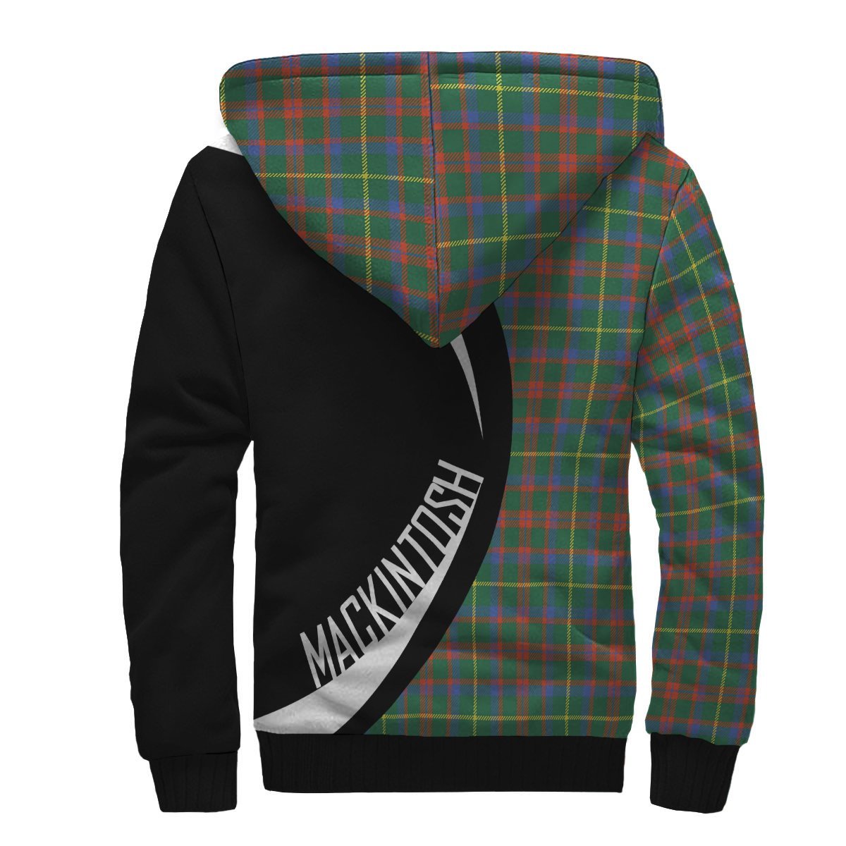 MacKintosh Hunting Ancient Tartan Crest Sherpa Hoodie - Circle Style