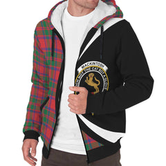 MacKintosh Modern Tartan Crest Sherpa Hoodie - Circle Style