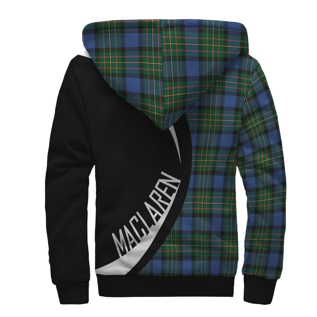 MacLaren Ancient Tartan Crest Sherpa Hoodie - Circle Style