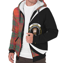 MacNab Ancient Tartan Crest Sherpa Hoodie - Circle Style