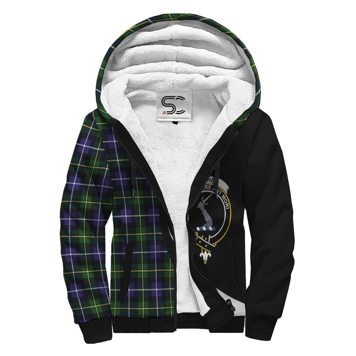 MacNeill of Barra Modern Tartan Crest Sherpa Hoodie - Circle Style