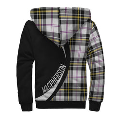 MacPherson Dress Modern Tartan Crest Sherpa Hoodie - Circle Style