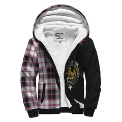 MacPherson Hunting Modern Tartan Crest Sherpa Hoodie - Circle Style