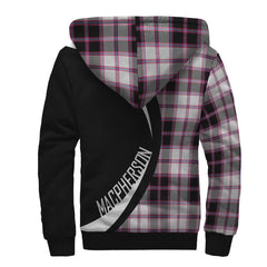 MacPherson Hunting Modern Tartan Crest Sherpa Hoodie - Circle Style