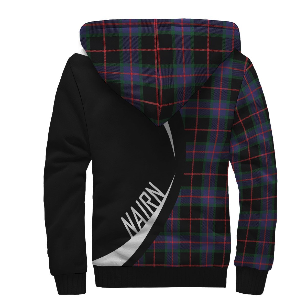 Nairn Tartan Crest Sherpa Hoodie - Circle Style