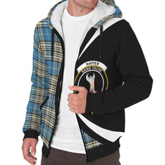 Napier Ancient Tartan Crest Sherpa Hoodie - Circle Style