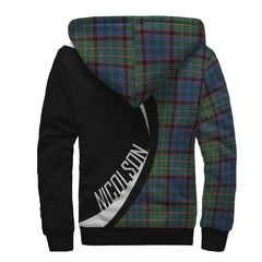 Nicolson Hunting Ancient Tartan Crest Sherpa Hoodie - Circle Style