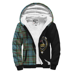 Paisley District Tartan Crest Sherpa Hoodie - Circle Style