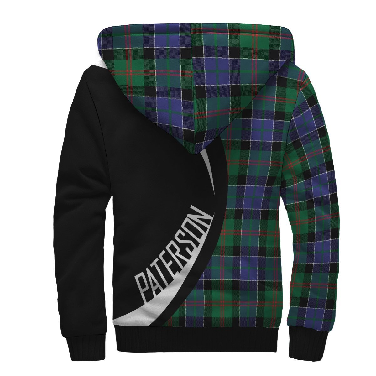 Paterson Tartan Crest Sherpa Hoodie - Circle Style