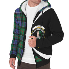 Paterson Tartan Crest Sherpa Hoodie - Circle Style