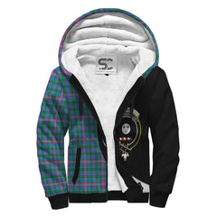 Pitcairn Hunting Tartan Crest Sherpa Hoodie - Circle Style