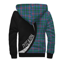 Pitcairn Hunting Tartan Crest Sherpa Hoodie - Circle Style