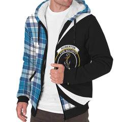 Roberton Tartan Crest Sherpa Hoodie - Circle Style