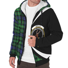 Rollo Modern Tartan Crest Sherpa Hoodie - Circle Style