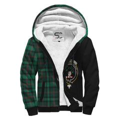 Ross Hunting Modern Tartan Crest Sherpa Hoodie - Circle Style