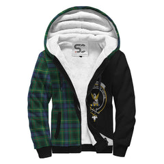 Stewart Hunting Modern Tartan Crest Sherpa Hoodie - Circle Style