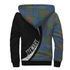 Stewart of Appin Hunting Ancient Tartan Crest Sherpa Hoodie - Circle Style