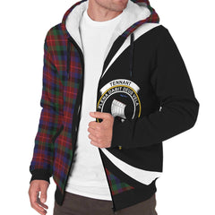 Tennant Tartan Crest Sherpa Hoodie - Circle Style