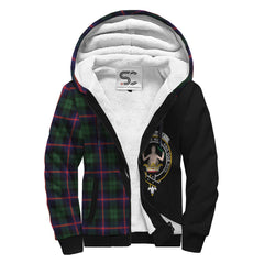 Urquhart Modern Tartan Crest Sherpa Hoodie - Circle Style