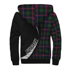 Urquhart Modern Tartan Crest Sherpa Hoodie - Circle Style