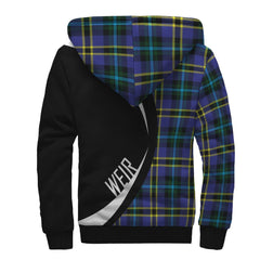 Weir Modern Tartan Crest Sherpa Hoodie - Circle Style