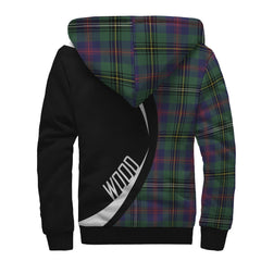 Wood Modern Tartan Crest Sherpa Hoodie - Circle Style