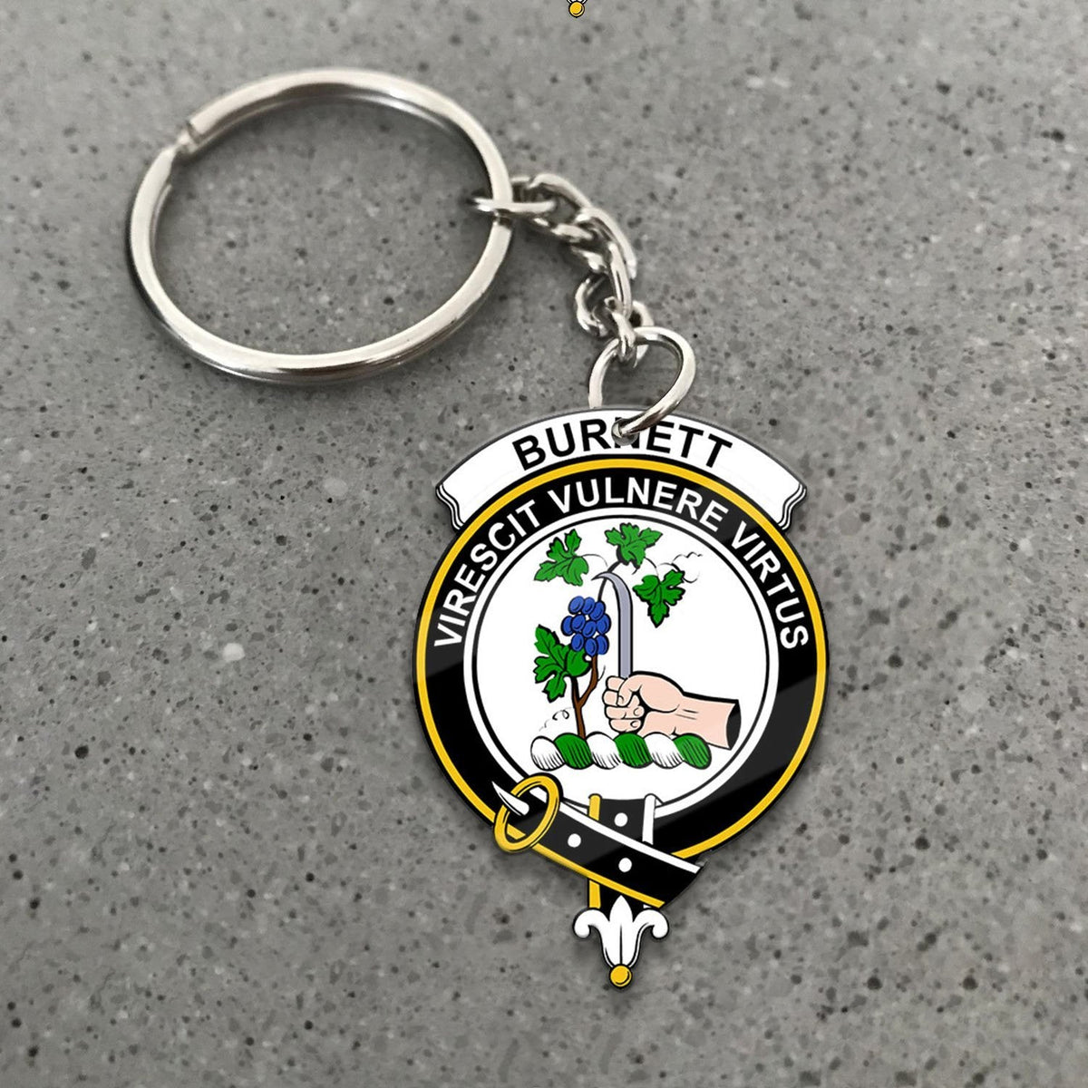 Burnett Crest Keychain