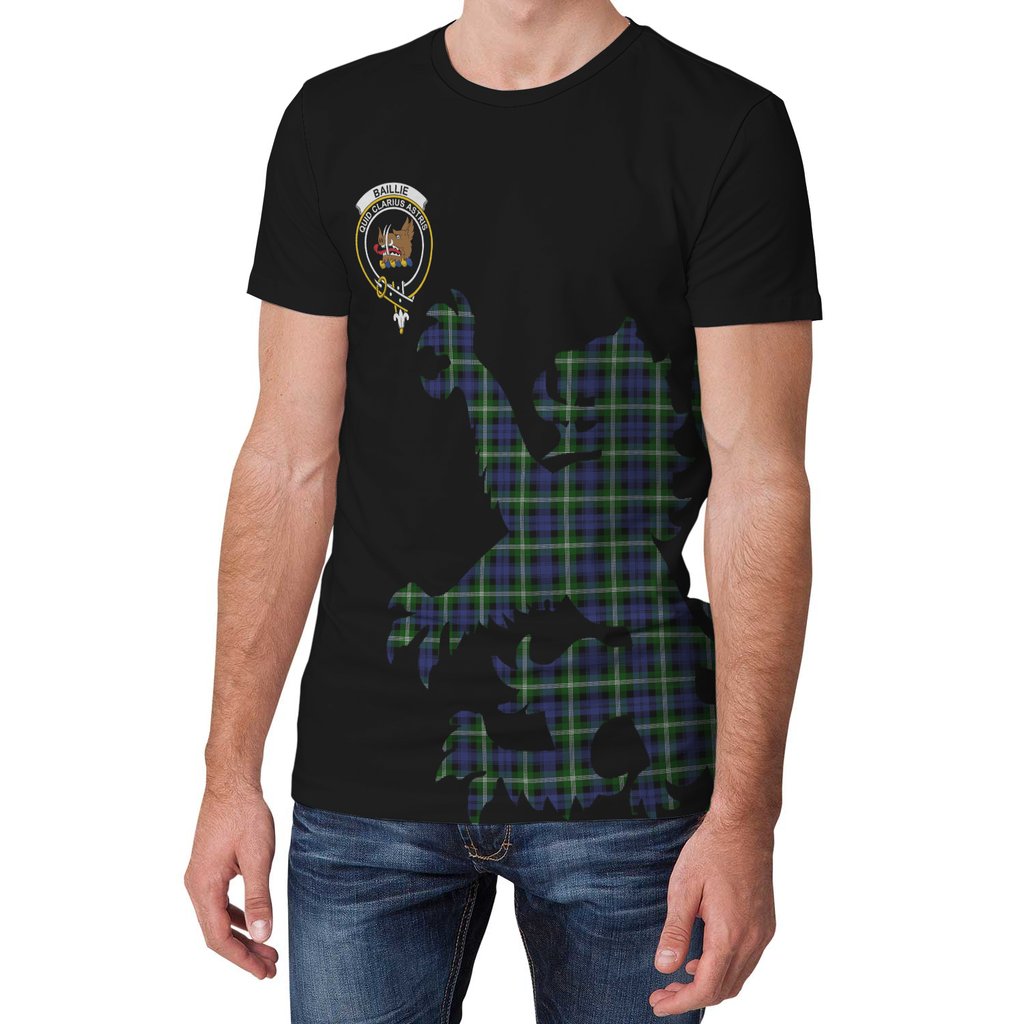 Baillie Modern Tartan Crest Lion Style T-shirt