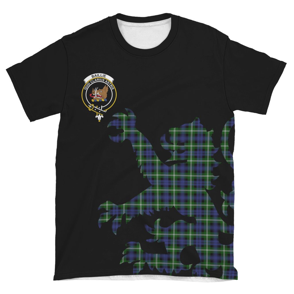 Baillie Modern Tartan Crest Lion Style T-shirt