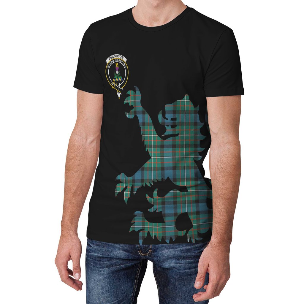 Ferguson Ancient Tartan Crest Lion Style T-shirt