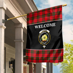 Cairns Tartan Crest Black Garden Flag