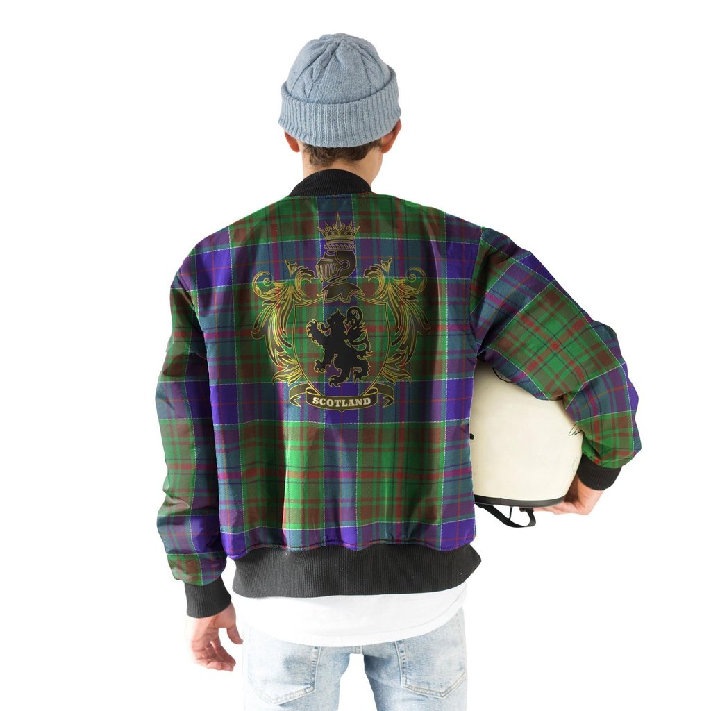 Adam Family Tartan Crest Bomber Jacket