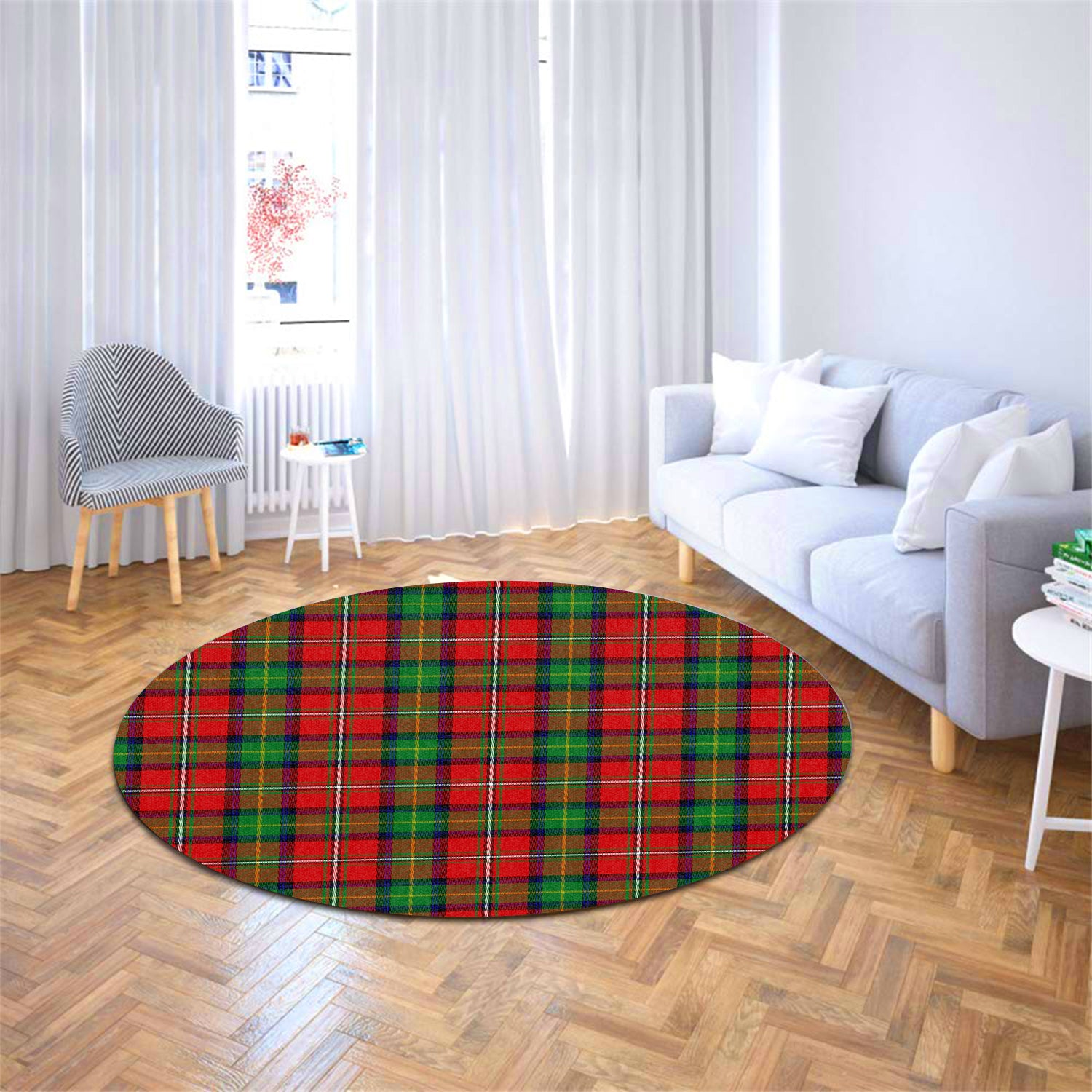 Boyd Tartan Round Rug