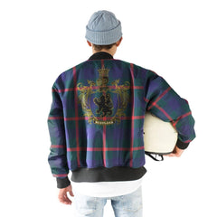 Agnew Family Modern Tartan Crest Bomber Jacket