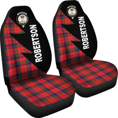 Robertson Family Tartan Crest Car seat cover Flash Style