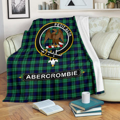 Abercrombie family Tartan Crest Blanket - 3 Sizes