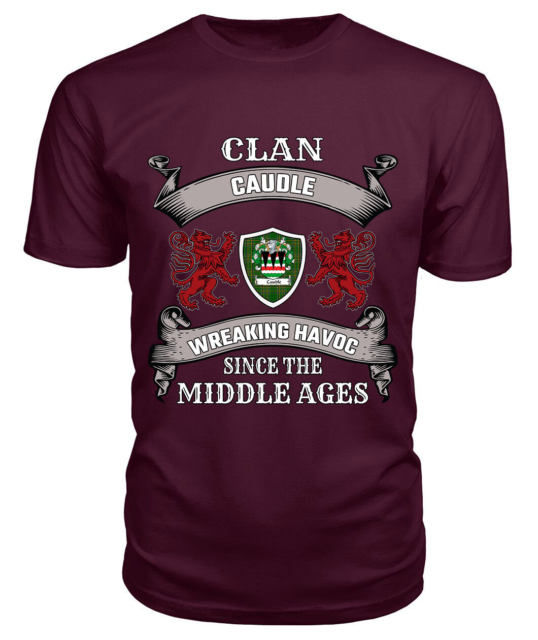 Caudle Family Tartan - 2D T-shirt